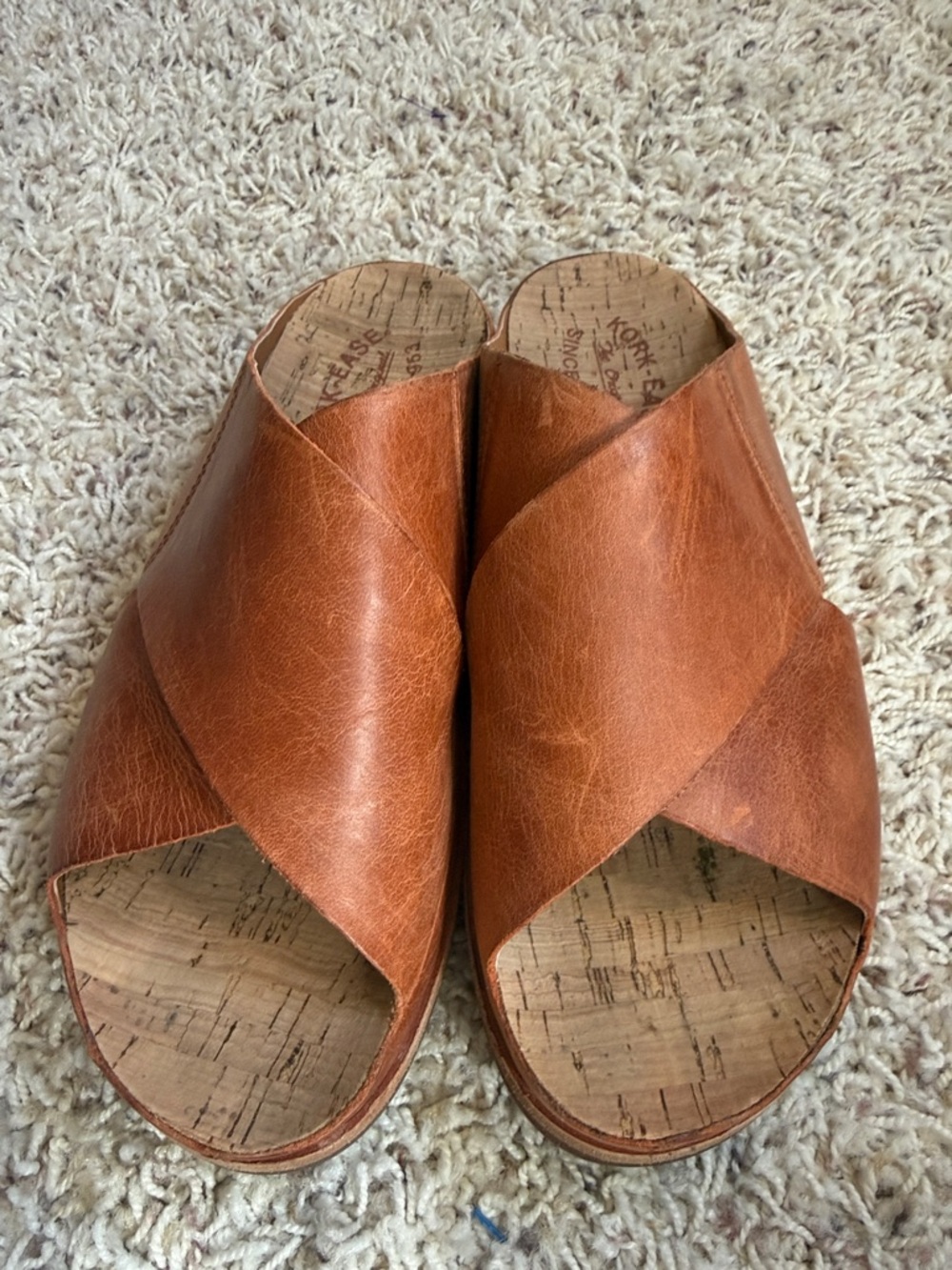 Kork-Ease Kork Ease Leather Tutsi Criss Cross Sandals 9 - Picture 4 of 5